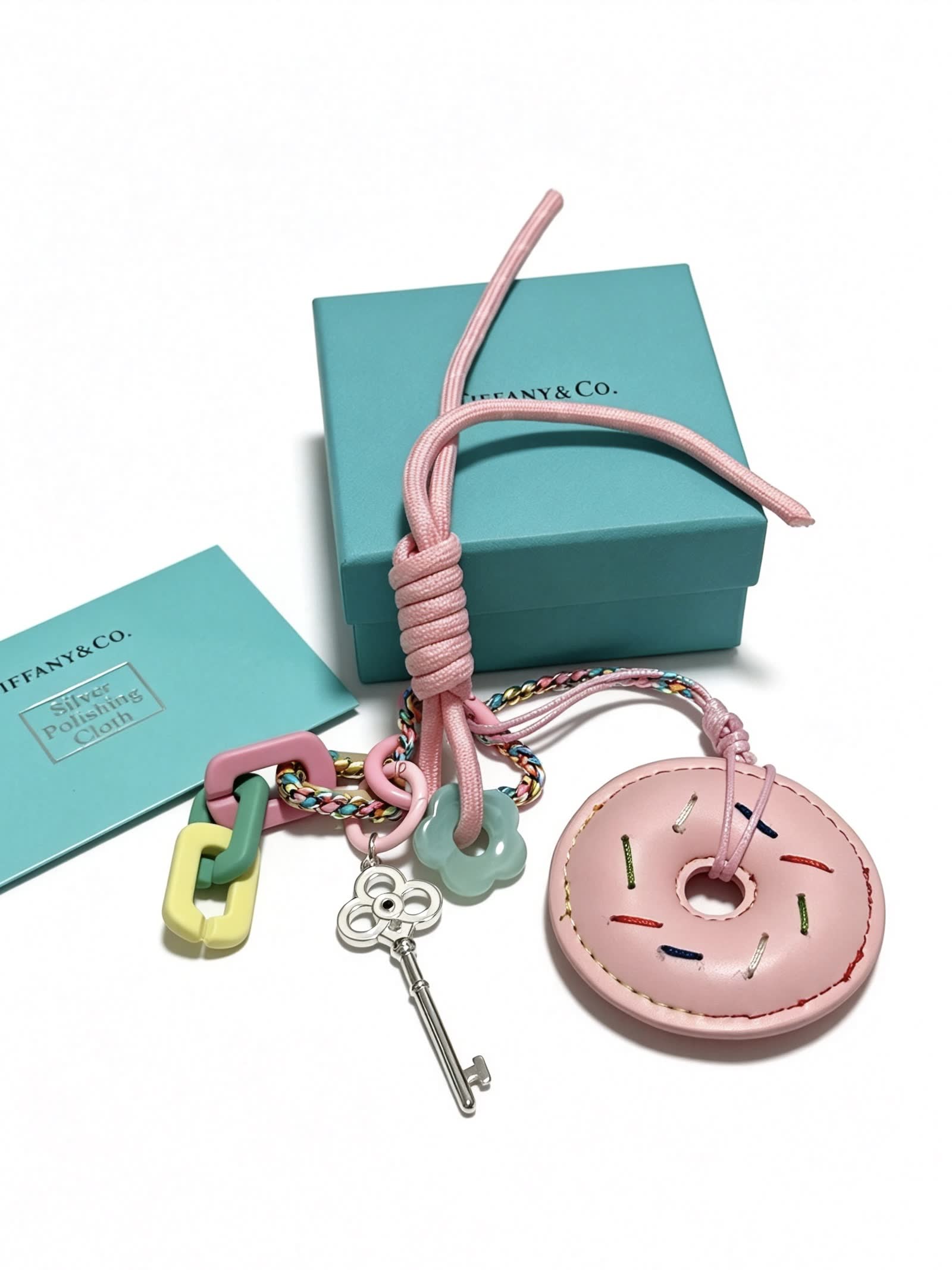 Tiffany & Co. Pink Donut Keychain